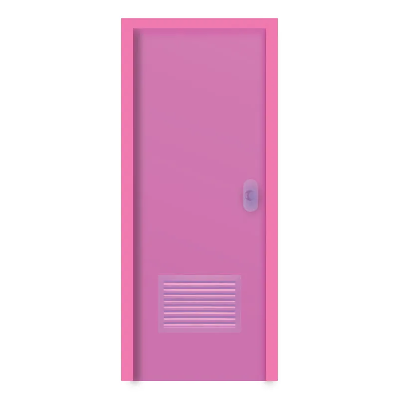 DOOR POLYWOOD DP0724 600X210MM W/LOUVER PNK